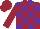 Silk - Maroon, purple blocks, maroon cap