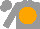 Silk - Grey body, orange disc, grey arms, grey cap