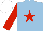 Silk - Light blue, red star and sleeves, white cap