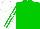 Silk - Green, white stripes on slvs, white star front and back, white cap