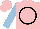 Silk - Pink, black circle, light blue sleeves
