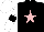 Silk - Black, pink star, white sleeves, black armlets and star on white cap