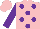 Silk - Pink, purple dots, purple sleeves