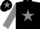 Silk - BLACK, grey star, grey sleeves, black cap, grey star