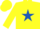 Silk - Yellow, royal blue star, yellow cap