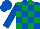 Silk - Royal blue and emerald green check