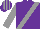 Silk - Purple, grey sash, grey sleeves, striped cap