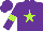 Silk - Purple, lime star, lime armlets on sleeves