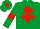 Silk - Emerald green, red cross of lorraine, red armlet, red star on cap