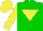 Silk - Green body, yellow inverted triangle, yellow arms, yellow cap
