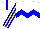 Silk - white, blue chevron hoop, yellow sleeves, blue stripes, white cap, blue stripe