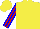 Silk - Yellow with red and blue stripes on sleeves