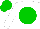 Silk - White, green disc, green cap