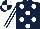 Silk - Dark blue, white spots, striped sleeves, quartered cap
