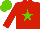 Silk - Red Body, Soft Green Star, Red Arms, Soft Green Cap
