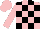 Silk - Pink & black blocks, pink cap