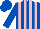 Silk - ROYAL BLUE and PINK stripes, ROYAL BLUE sleeves and cap