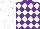 Silk - Purple and white diamonds, white sleeves, white cap