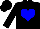 Silk - Black, blue heart