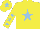 Silk - Yellow body, light blue star, yellow arms, light blue stars, yellow cap, light blue star