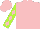 Silk - Pink, pink diamonds on lime sleeves