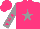 Silk - Hot pink, grey star, hot pink stars on grey sleeves, hot pink cap