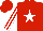 Silk - Red,  white star, white stripes on sleeves, red cap