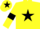 Silk - Yellow, Black star, armlets and star on cap