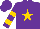 Silk - Purple, gold star, gold bars on sleeves, purple cap