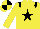 Silk - Yellow, black star, black epaulets, quartered cap