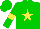 Silk - green, yellow star, yellow armlets
