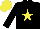 Silk - Black, yellow star and cap