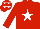 Silk - Red body, white star, red arms, red cap, white stars