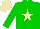 Silk - Green, Beige star and cap