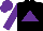 Silk - Black body, purple triangle, purple arms, purple cap