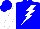 Silk - Blue, White lightning bolt and sleeves