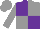 Silk - Purple and grey quartered, grey sleeves, grey cap