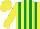 Silk - Yellow body, emerald green striped, yellow arms, yellow cap, emerald green striped
