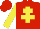 Silk - Red, yellow cross of lorraine, yellow sleeves, red cap