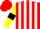 Silk - Red and White stripes, Yellow sleeves, Black armlets