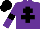 Silk - Purple, Black Cross of lorraine, armlets and cap