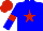 Silk - blue, red star, red armlets and cap