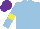 Silk - Light blue, yellow armlets, purple cap