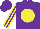 Silk - Purple, yellow ball, yellow stripes on sleeves