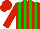 Silk - Red and Green stripes