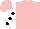 Silk - Pink, white dice, black dots on white sleeves, pink cap