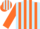 Silk - Light Blue and Orange stripes, Orange sleeves