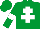 Silk - Emerald green, white cross of lorraine, white armlets