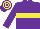 Silk - Purple, yellow hoop, hooped cap