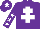 Silk - Purple, white cross of lorraine, purple sleeves, white stars, purple cap, white star
